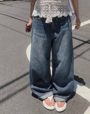 Amyu Summer Denim Wide Pants